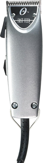 Oster Limited Edition Fast Feed Hair Cut Clipper Professional Pro Salon Silver Made in USA with Adjustable Blade System Quiet Pivot Motor 76023-076