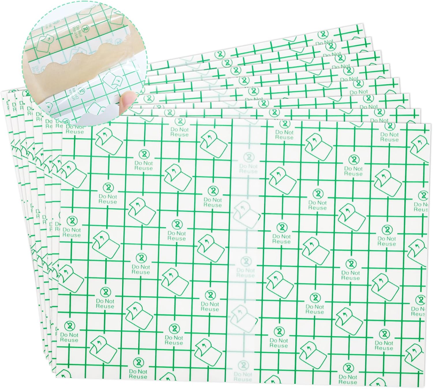 Tattoo Aftercare Bandage 6 in x 240 in（8in x 30p）, Tattoo Supplies Waterproof Bandages, Second Skin Cover Up Tape, Skin Repair Initial Healing Transparent Film, Latex Free Wrap