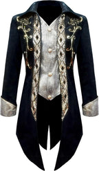 Mens Steampunk Medieval Jacket Gothic Victorian Frock Coat Uniform