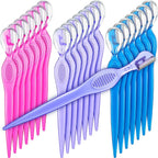 Mudder 21 Pcs Eyebrow Razor Eyebrow Shaver Facial Razor Multipurpose Face Trimmers with Precision Cover for Women Makeup Care Tools(Rose Red, Blue, Purple)