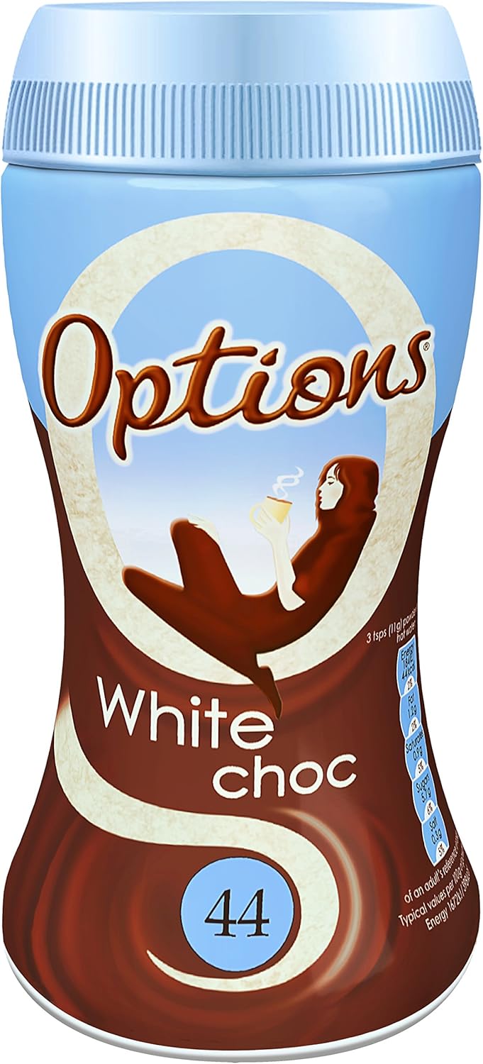 Options White Hot Chocolate Jar 220G Case Of 6