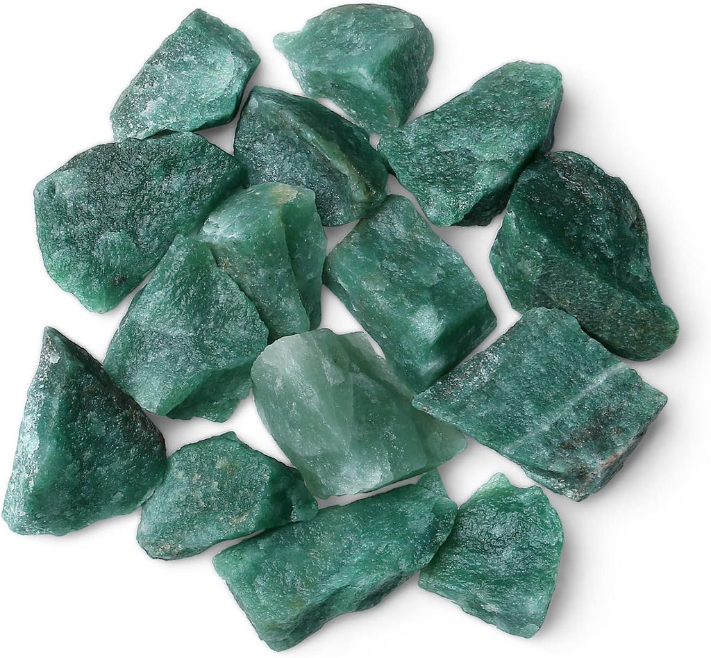 MAIBAOTA Natural Green Aventurine Crystals Bulk Raw Healing Crystal Stones 1" Raw Rough Gemstones Rocks for Tumbling Polishing Cutting Reiki Witch Quartz Crystals