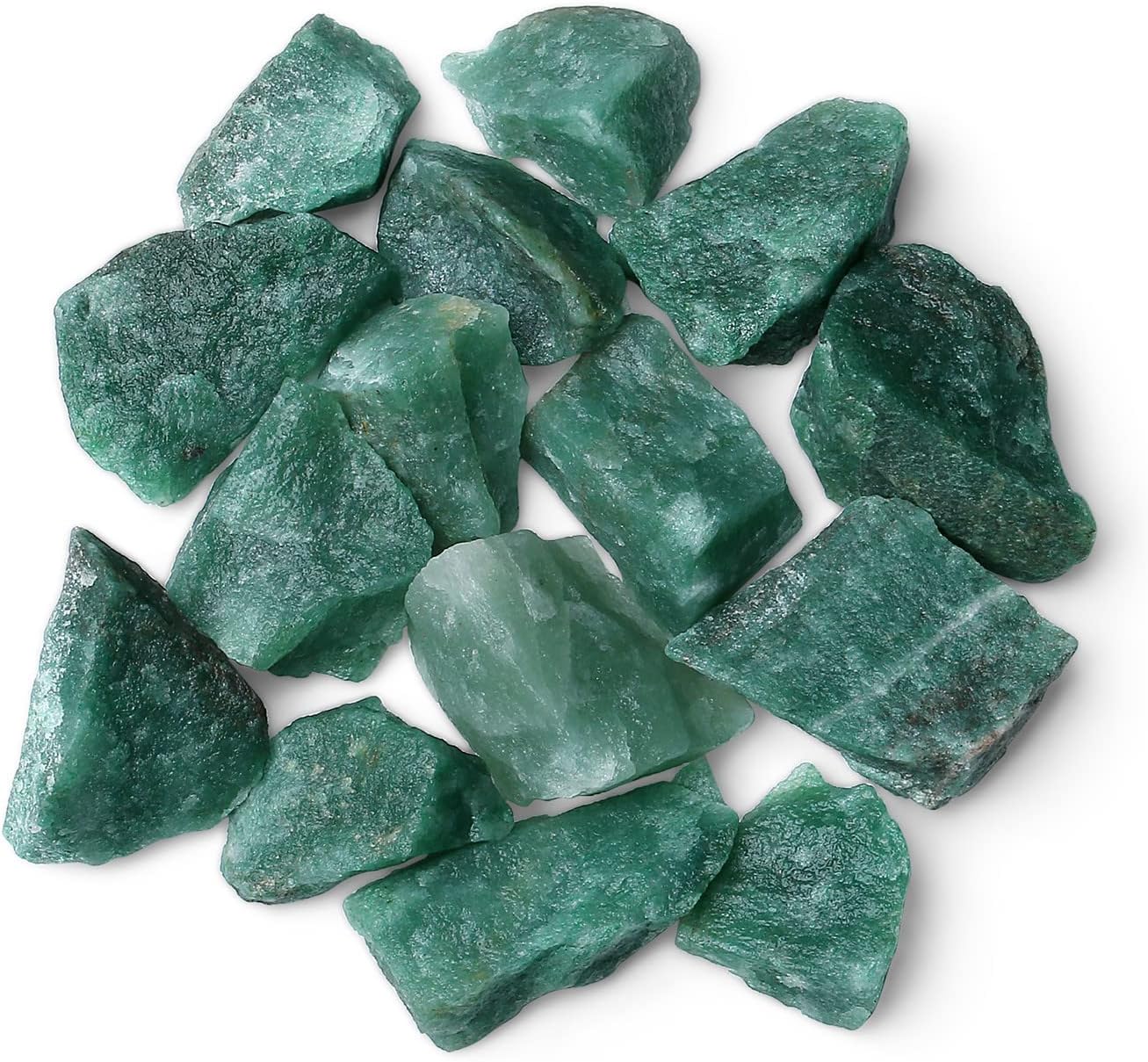 MAIBAOTA Natural Green Aventurine Crystals Bulk Raw Healing Crystal Stones 1" Raw Rough Gemstones Rocks for Tumbling Polishing Cutting Reiki Witch Quartz Crystals