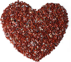LAIDANLA Red Jasper Crushed Stone Crystal Chips Bulk Natural Gemstones Healing Reiki Crystals Mini Quartz Vase Filler Aquarium Gravel 0.55lb