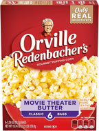Orville Redenbacher’s Microwave Popcorn, Movie Theater Butter Flavor, 3g Fiber Per Serving, 3 oz., 6-Count