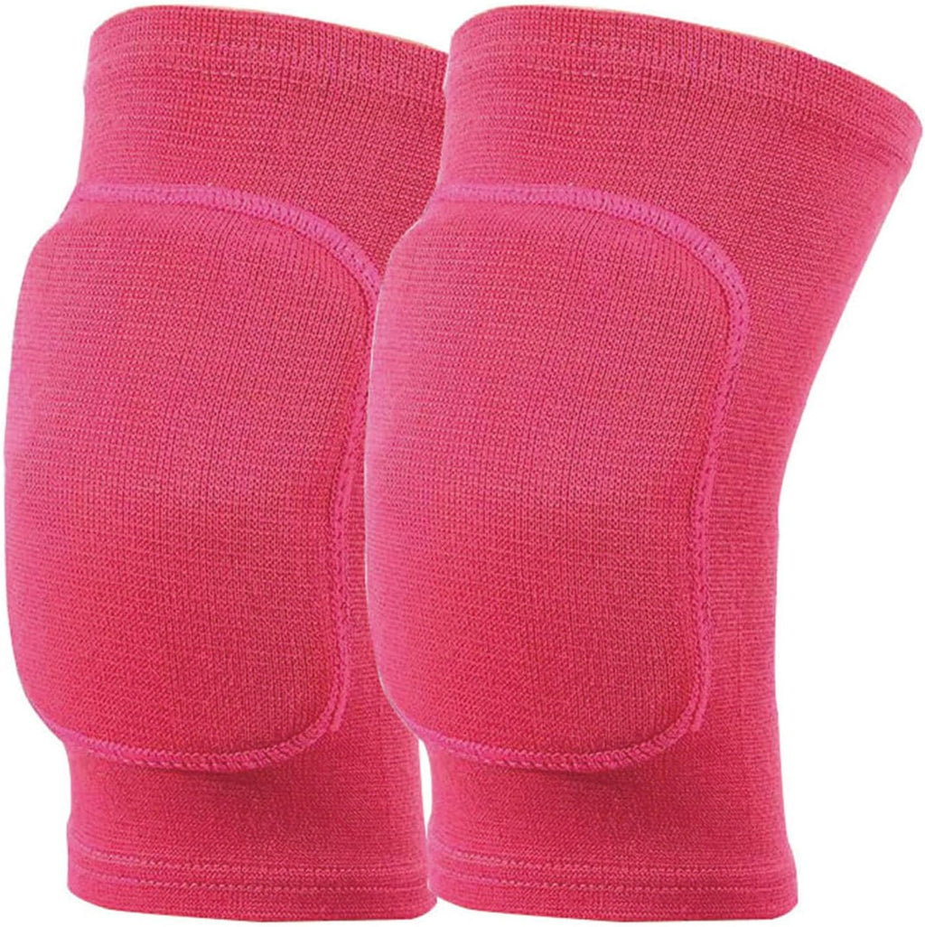 Anti slip sponge, soft and breathable men's, women's, girls', and children's red knee pads suitable for sports scenes such as volleyball, football, dance, yoga, wrestling, running, cycling, etc (red, Large)