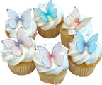 Edible Butterflies with Edible Glitter Kit - Wafer Paper Butterflies for Cakes - Cake Decorations - Cupcake Decorations - Cake Toppers (Variety Pack)