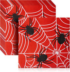 Halloween Spider Web Napkins, 6.5"x6.5"(50-Pack) Themed Party Cocktail Disposable Paper Napkins, Vibrant Mid Count Napkins, Decorative Dinner Hand Napkins for Festival Birthday Party Decoration