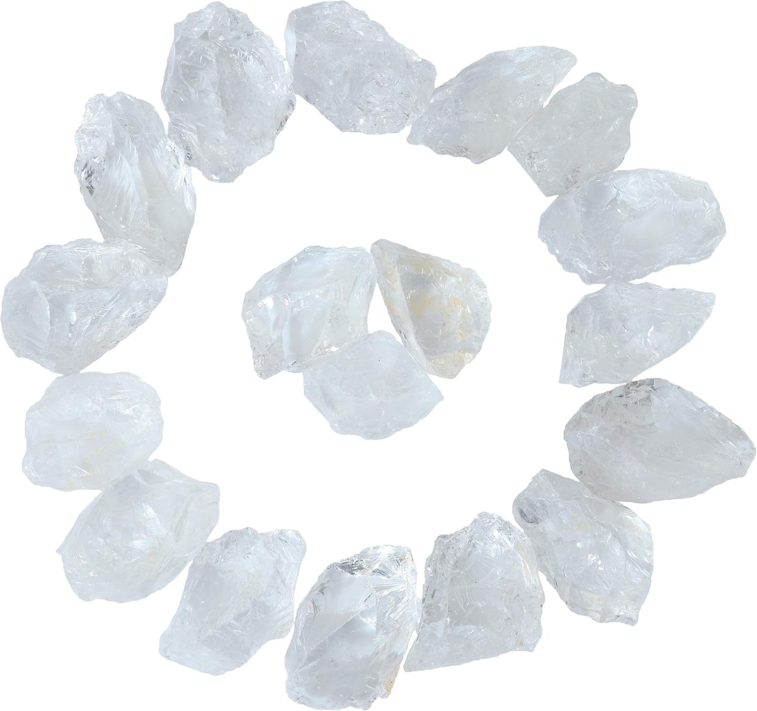 Clear Quartz Rough Gemstones, Raw Stones and Crystals For Jewelry Making, Tumbling, Polishing, Cabbing, Lapidary, Fountain Rocks, Decoration, Wire Wrapping, Gem Mining, Reiki Healing 1 lb