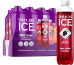 Sparkling Ice Purple Variety Pack, Flavored Water, Zero Sugar, with Vitamins and Antioxidants, 17 fl oz, 12 count (Black Raspberry, Cherry Limeade, Orange Mango, Kiwi Strawberry)