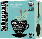 Clipper Tea Peppermint & Licorice Teabags – Caffeine Free, USDA Organic, Great Hot or Iced – Sweet, Refreshing, Natural, Fair & Delicious Sweet – 50 Tea Bags