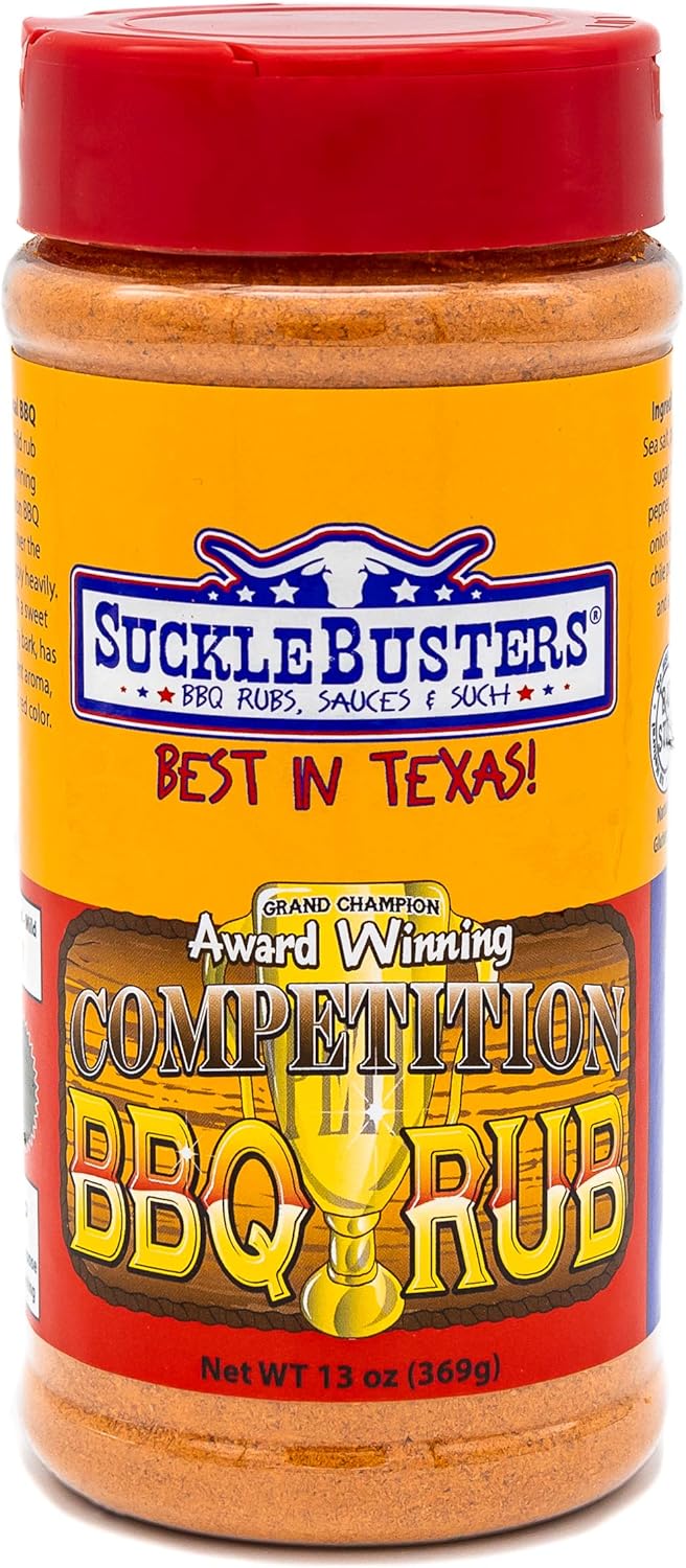 SuckleBusters Competition BBQ Rub: Award-Winning All-Purpose Seasoning, Traditional BBQ Rubs, Gluten-Free, No MSG Shaker (13oz)