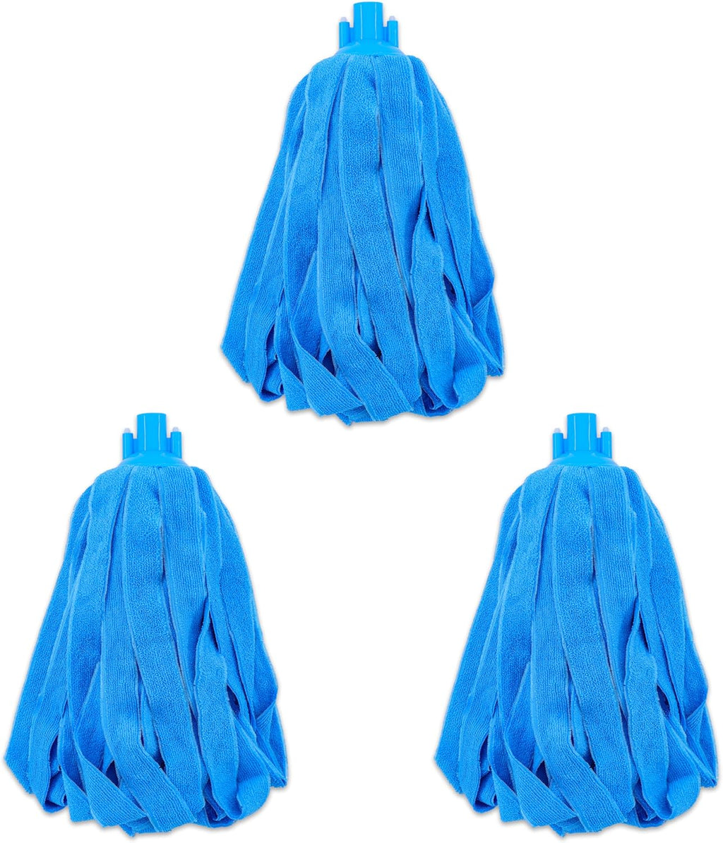 EaseYourDay Microfiber Cloth String Mop Head Refill, Loop End Screw On Mop Head Compatible with All Standard US Threading Pole (Acme 3/4 inch Thread) – (3)