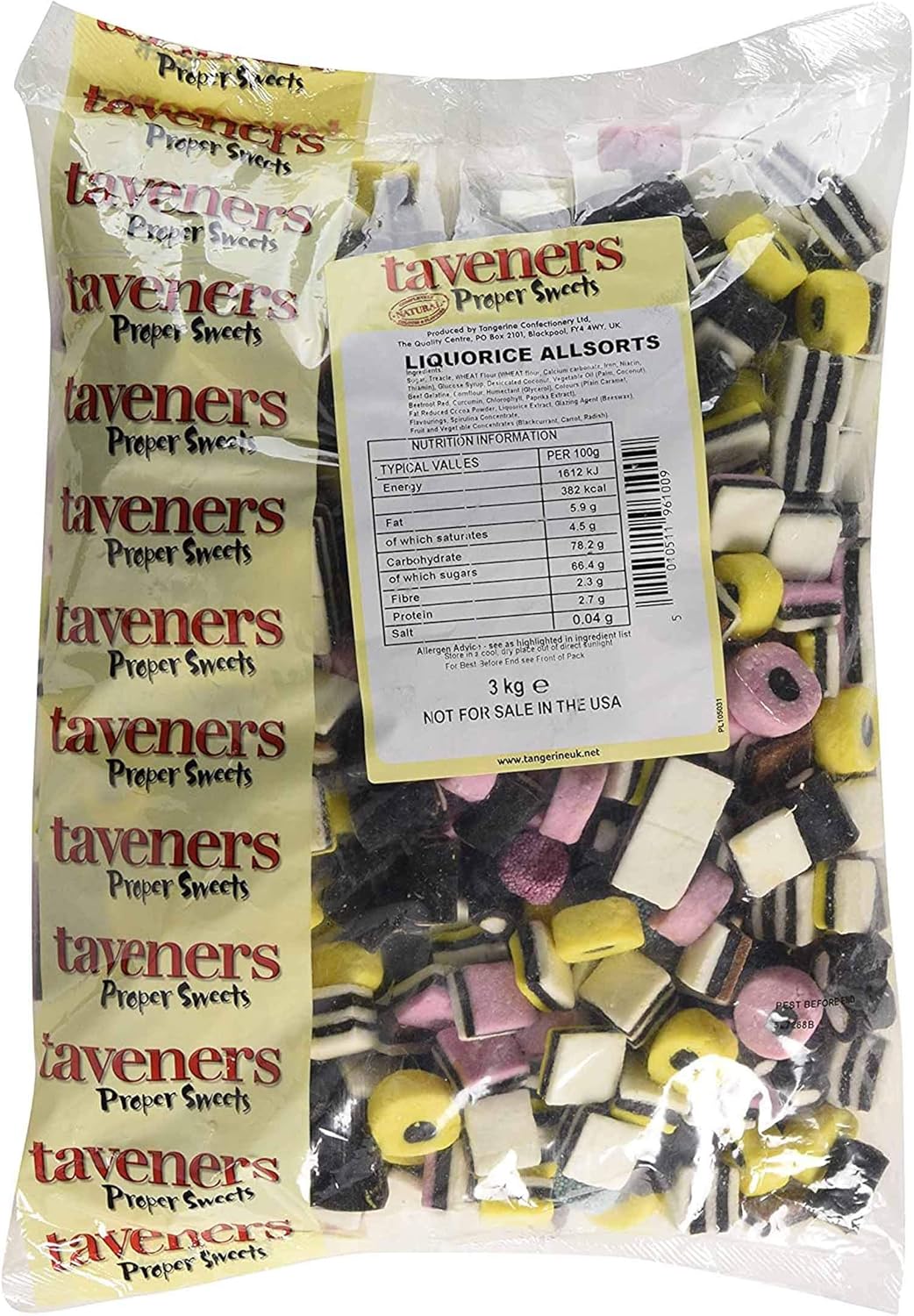 Taveners Liquorice Allsorts 500g