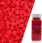 Red Heart Confetti Sprinkles Edible Heart Cake Decorating Cake Decorations Cupcake Toppers Cookie Decorating Perfect for Cakes, Cupcakes, Desserts Toppings 3OZ