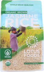 LOTUS FOODS Organic Brown Jasmine Rice, 30 OZ
