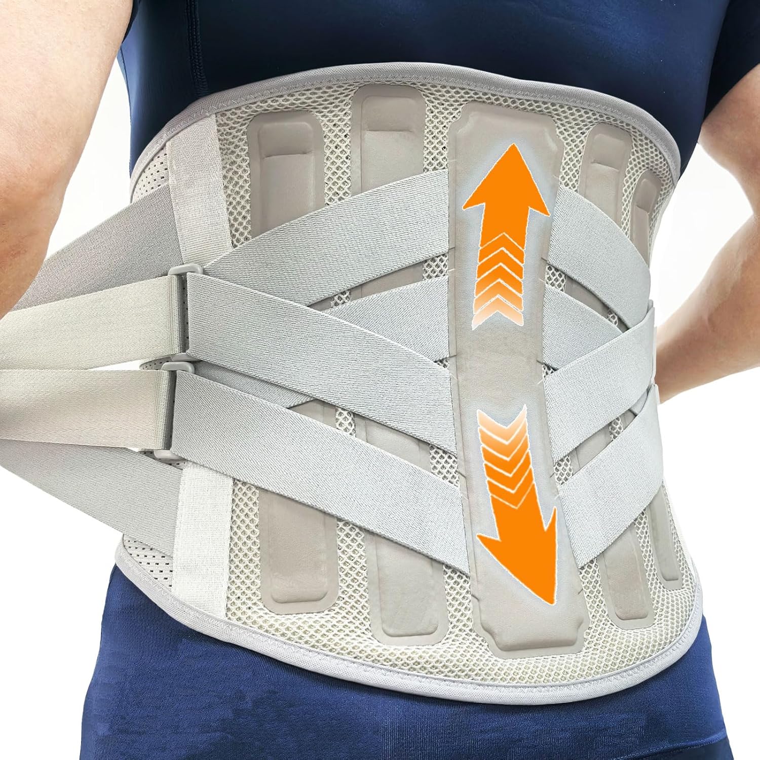 TESETON Back Brace for Lower Back Pain Men Women,Lumbar Support Belt with 3-Layer Adjustable Straps,Breathable Mesh for Herniated Disc,Sciatica,Scoliosis WT05-XL