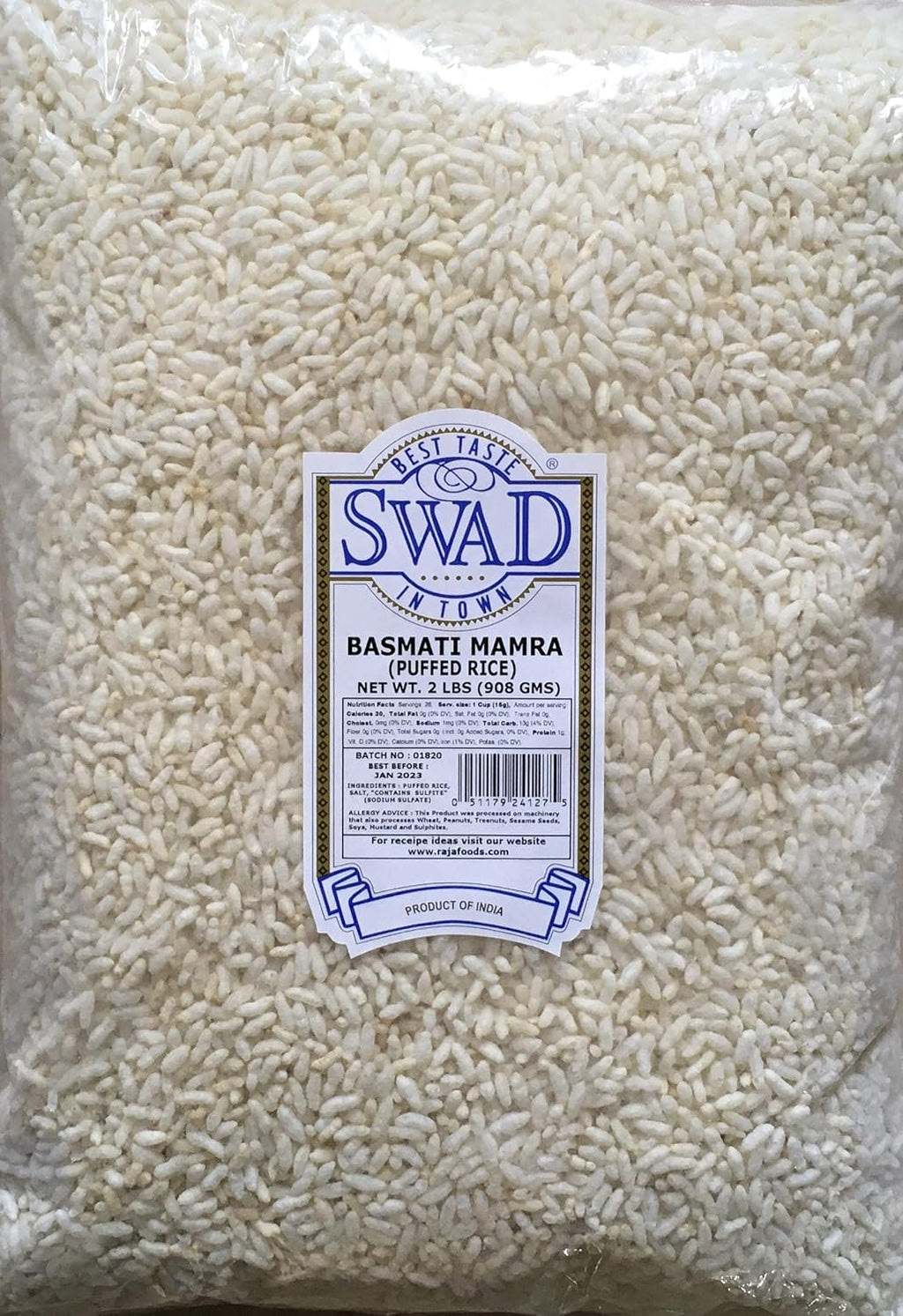 Swad Basmati Mamra (Puffed Rice) - 2 Pound/908 Grams