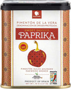 Gourmanity Spanish Sweet Smoked Paprika Powder Tin, Premium Oak Wood Smoked Seasoning for Adding Depth, Flavor and Color to Your Dishes, Kosher, Gluten Free, Pimenton Dulce Ahumado, 2.5 oz