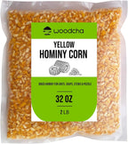 Dried Yellow Hominy Corn, Split Hominy for Pozole, Grits, Soups – Authentic Southern & Mexican Recipes – Non-GMO, Gluten-Free, 32 oz