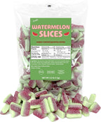 Gummy Watermelon Slices Bulk Bag Dye Free Candy, Halal Gummies Sweet and Sour Watermelon Slices 2.2 Pounds
