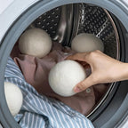 2.36inch 3-Pack Beige Natural Wool Dryer Balls Fabric Softening Alternative Faster Drying and Energy Saving Gentle Care for Home Travel