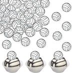 48 Pack Edible Sports Ball Cupcake Toppers - Volleyball Game Player Picks for Kids Birthday Party Decorations