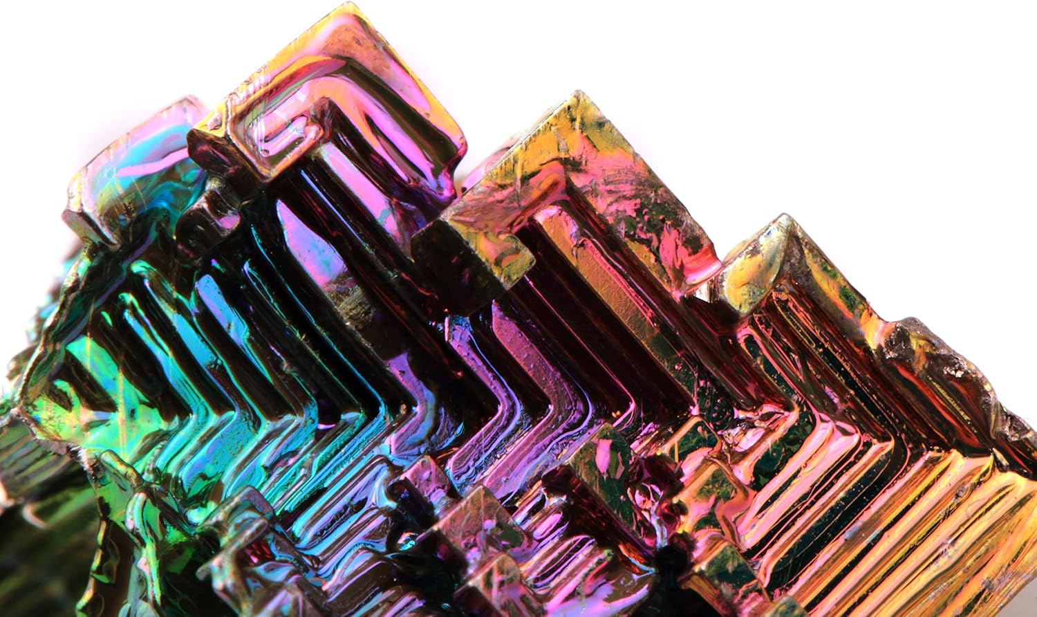 Rainbow Bismuth Crystal Stone Small Specimen for Collecting Decoration Wire Wrapping Wicca Reiki Energy Healing 99.99% USA Pure Mineral Element by Awesome Industries (Small .5-1")