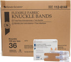 Henry Schein Fabric Knuckle Flexible Adhesive Bandages – 100 Count (36 Pack) Bandages with Non-Stick Pad, Latex Free, Wound Care for First Aid Kit, 1.5” x 3"