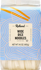 Roland Foods Wide Rice Noodles, Specialty Imported Food, 14.1 Ounce Bag, Pack of 1