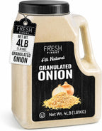 Fresh Finest Bulk Granulated Onion 4 LB - Premium Onion Powder - All-Natural, Non-GMO, Gluten-Free, Kosher - Perfect for Cooking, Seasoning, and Enhancing Flavors