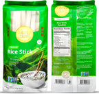 10MM Rice Stick Noodles (Authentic) | Pack of 3 (3LB) | 1LB 454g Per Pack | Use For Pad Thai & Pho | DIY Cooking Instructions Included | Four Elephants Brand