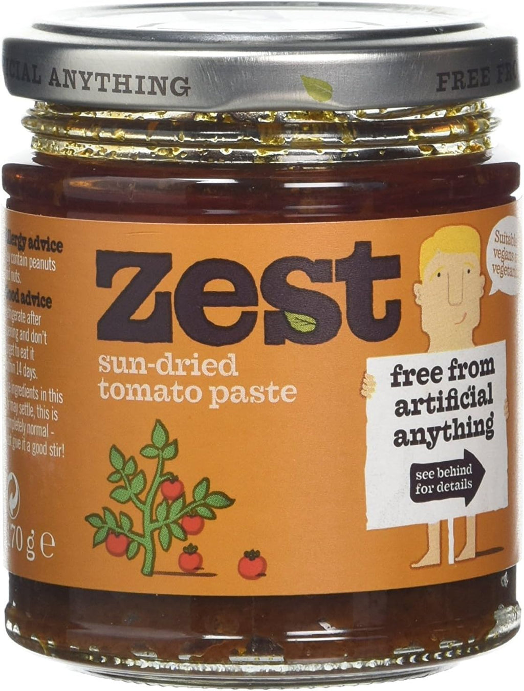 Zest Sundried Tomato Paste 170g - 2 Pack
