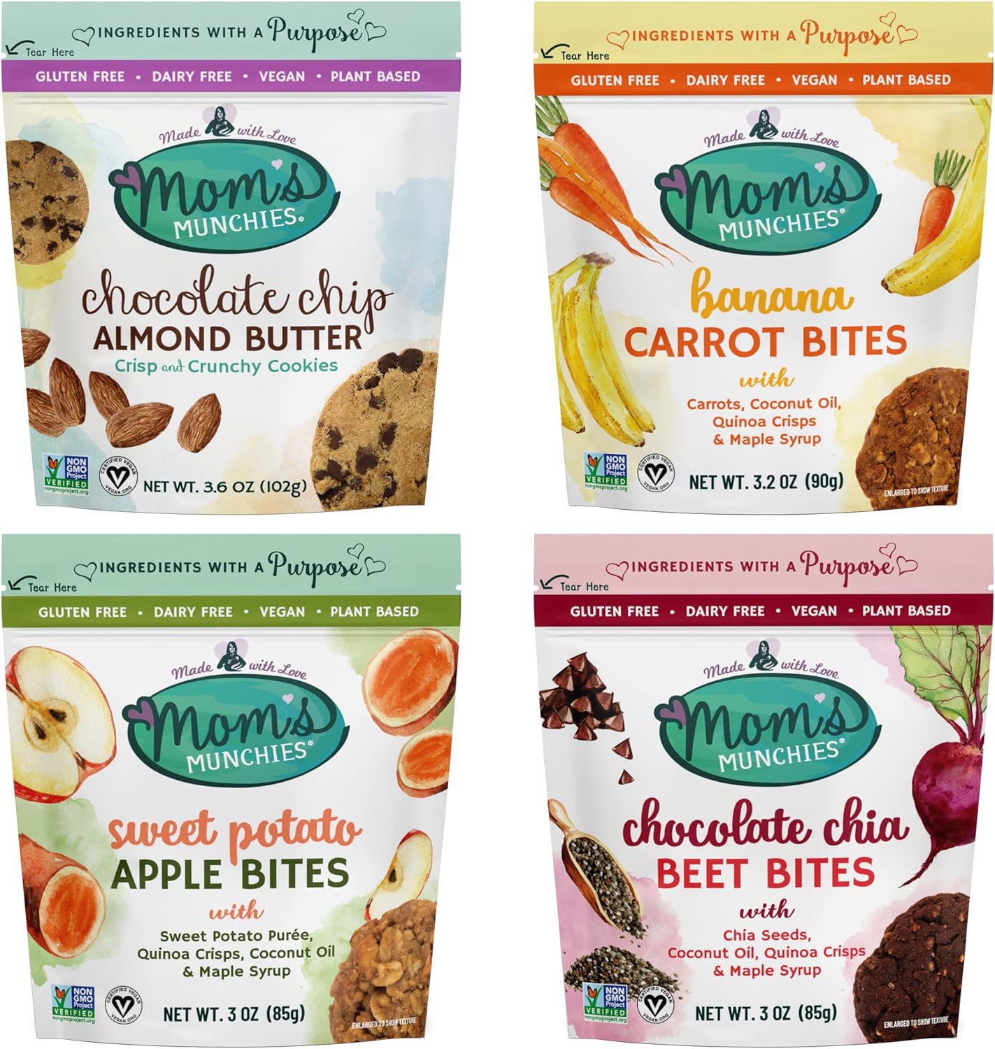 Variety Pack Mom's Munchies Bites (4 bags)