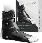 AAMO Sport Lace Up Ankle Brace for Women & Men - Professional Orthopedic Ankle Support & Foot Brace for Sports, Stabilizer & Active Protection - Breathable Neoprene - Black, Size L