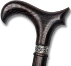 Wooden Walking Stick Cane for Men, Women, & Seniors Handmade Crutches for Adults Single Point Rubber Tip Pimp Canes for Balance & Stability, Ergonomic