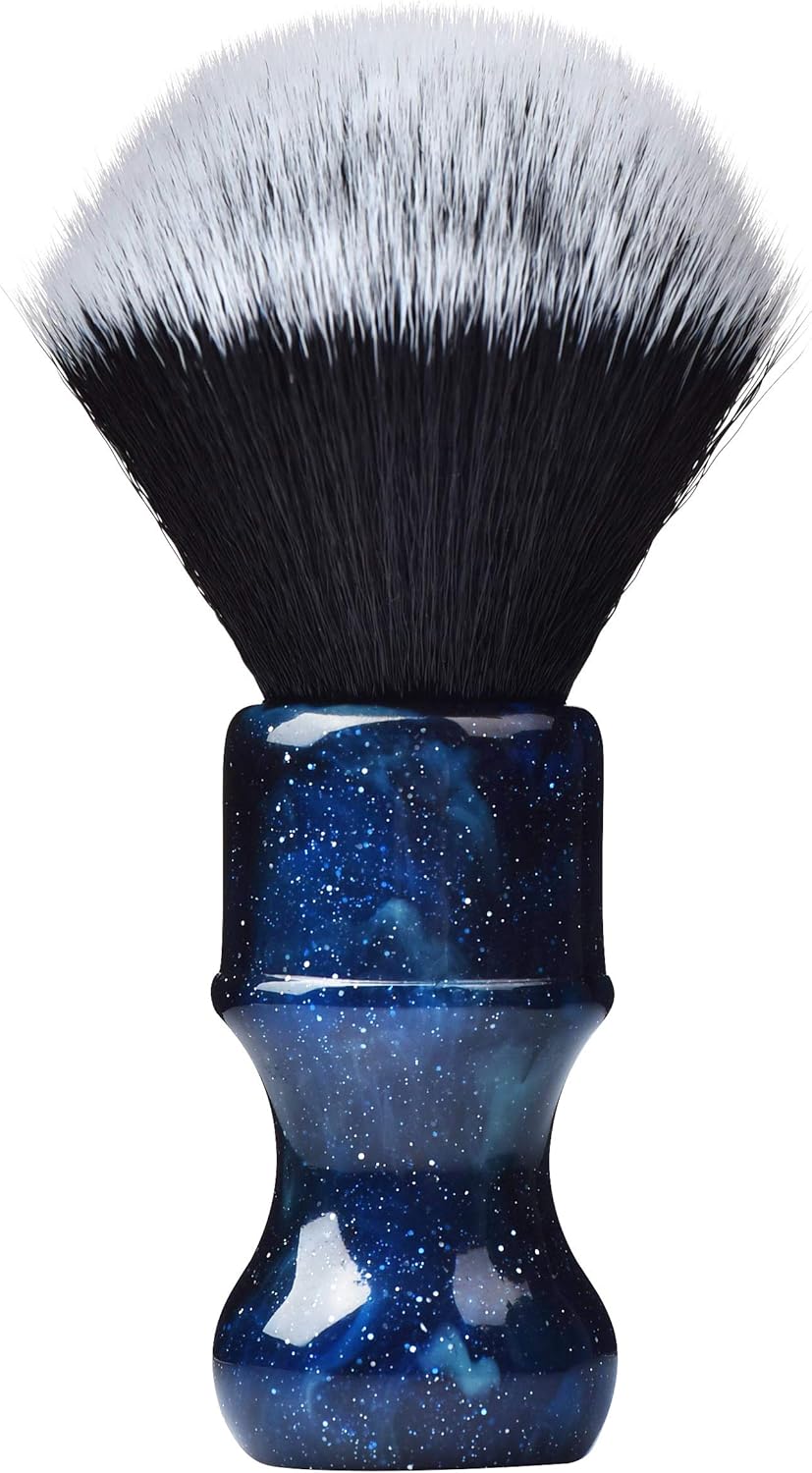 JEQUIL&CORENVEO Luxury Synthetic Shaving Brush With Aesthetic Resin Handle, 24mm Extra Dense Knot