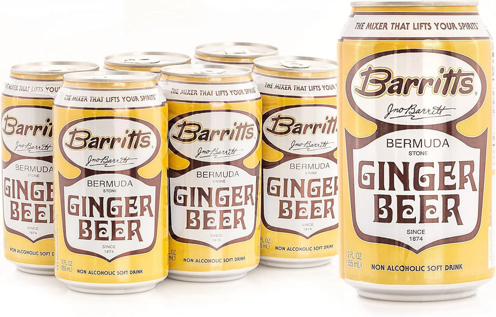 Barritt's Original Ginger Beer, Non-Alcoholic Soda Cocktail Mixer, 12 fl oz Cans, 12 Pack, Gluten Free