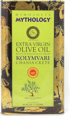 Mythology Greek Olive Oil From Greece, Cold Pressed Extra Virgin Olive Oil, Certified PDO Kolymvari Chania Crete, 3 Liter