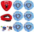 8-Pack Reusable Mop Head Replacement for O Cedar RinseClean 2-Tank System, Microfiber Spin Mop Refills Compatible with Vileda 2-in-1 Turbo Triangle
