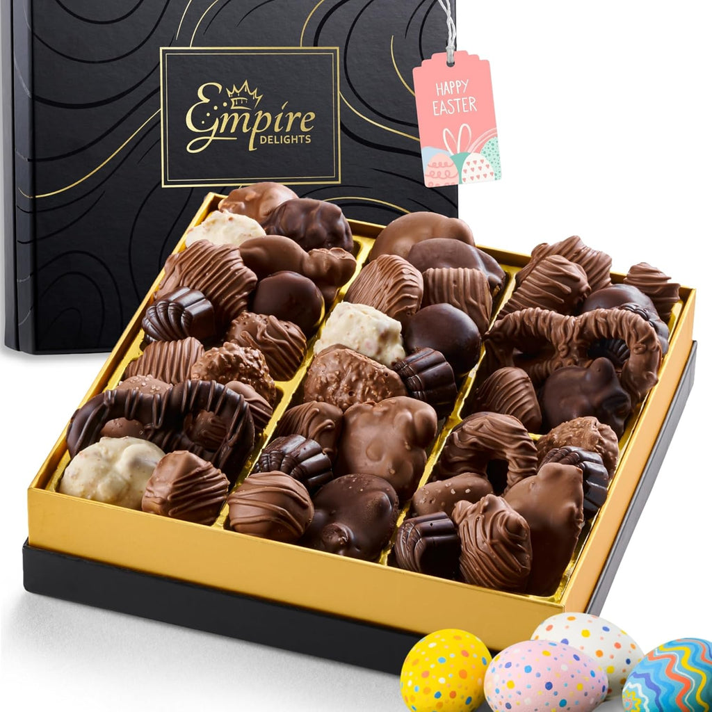 Easter Chocolate Gift Box – Assorted Gourmet Chocolates Gift Basket – Candy Gift for Women and Men, Spring Holiday Treat, Gift for Family and Friends