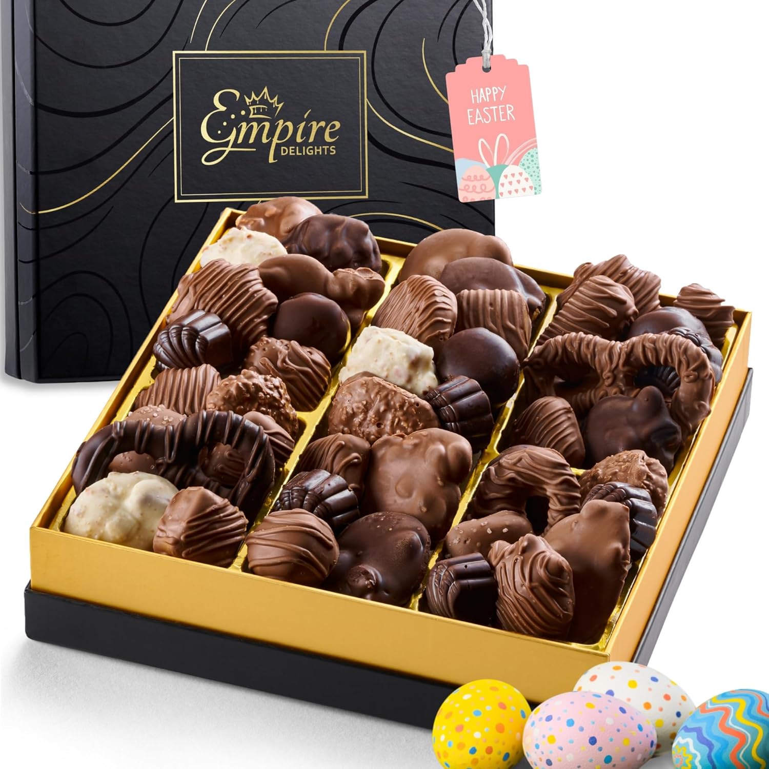Easter Chocolate Gift Box – Assorted Gourmet Chocolates Gift Basket – Candy Gift for Women and Men, Spring Holiday Treat, Gift for Family and Friends