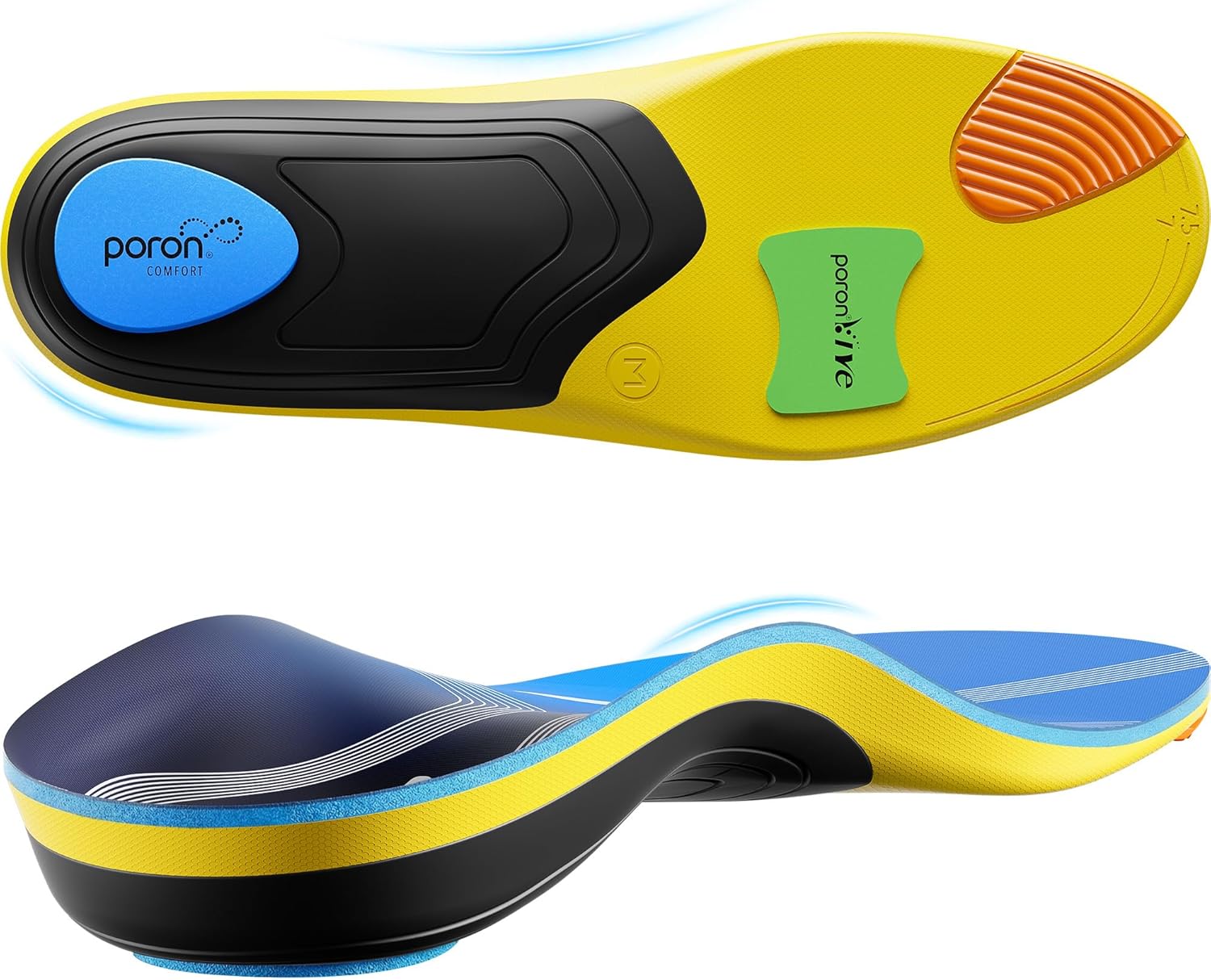 Professional Heavy Duty Support Pain Relief Orthotics - Over 230+ lbs Plantar Fasciitis Medium Arch Support Insoles for Women and Men, Flat Feet Orthotic Insert, Work Boot Shoe Insole