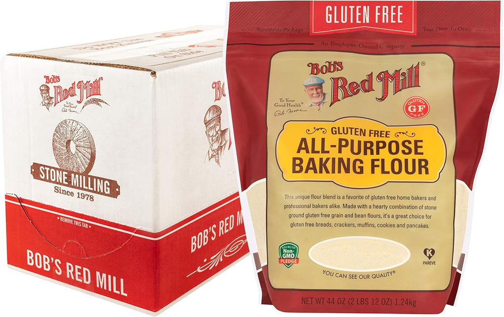 Bob's Red Mill Gluten Free All Purpose Baking Flour, 44oz (Pack of 4) - Vegan, Kosher