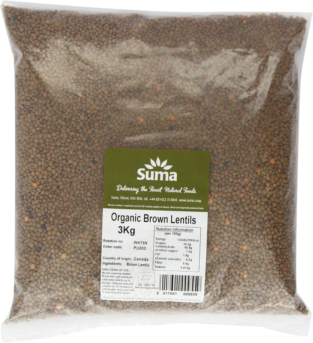 Suma - Organic Brown Lentils - 3Kg