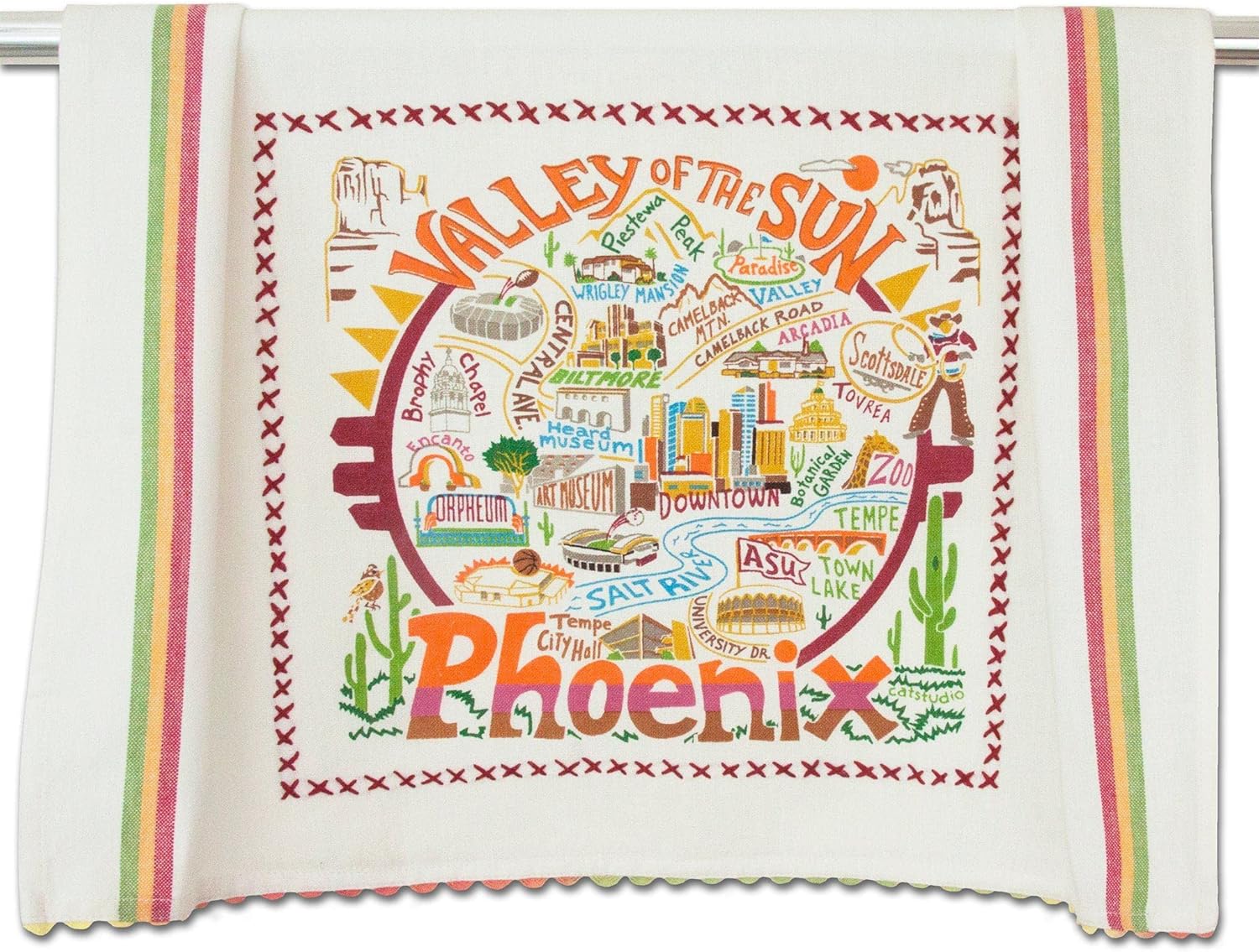 Catstudio Phoenix Dish Towel, U.S. City Souvenir Kitchen and Hand Towel, Perfect Tea Towels for Phoenix Lovers, Travel Souvenir, Housewarming Gifts, Couple Gifts