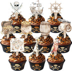 40 PCS Pirate Cupcake Toppers