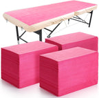 300 Pcs 31" x 71" Massage Table Sheets Waterproof Disposable Bed Sheets Soft Non Woven Fabric Tattoo Breathable Spa Bed Cover for Esthetician Beauty Salon Chair Hotel, Pink