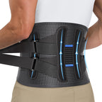 Fit Geno Back Brace for Lower Back Pain Relief - Lumbar Support for Men & Women, Supportive Breathable and Adjustable Weight Lifting Belt for Herniated Discs, Heavy Lifting - M