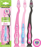 Firefly Barbie Toothbrush Value Pack, Soft Bristle Toothbrush for Kids 3+, 3 Ct